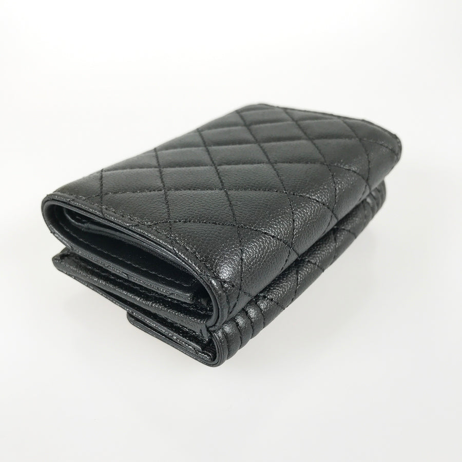 CHANEL Boy Chanel Compact wallet Trifold wallet