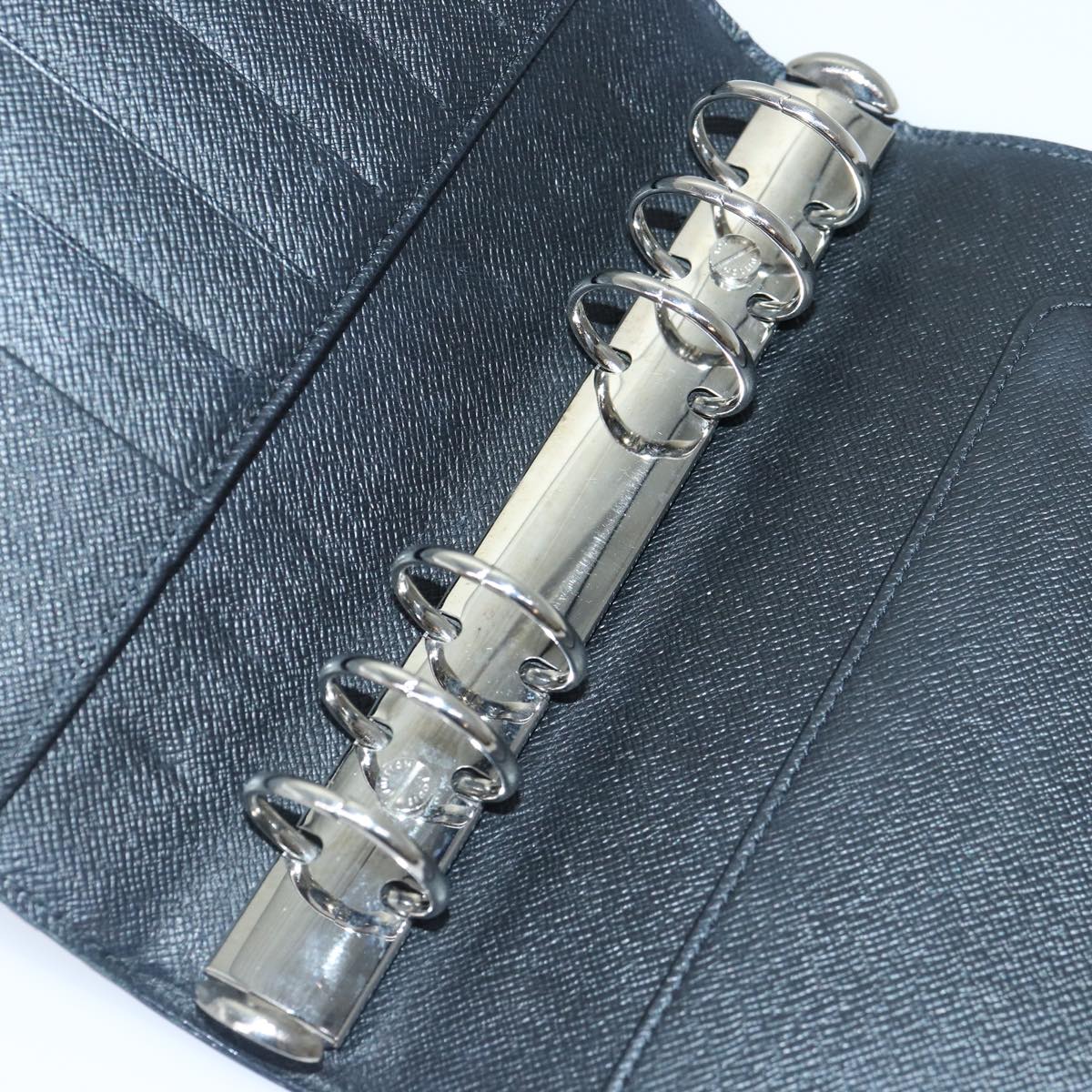 LOUIS VUITTON Epi Agenda MM Day Planner Cover Black R20042 LV Auth fm3758
