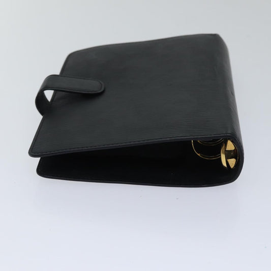 LOUIS VUITTON Epi Agenda MM Day Planner Cover Black R20042 LV Auth fm3763