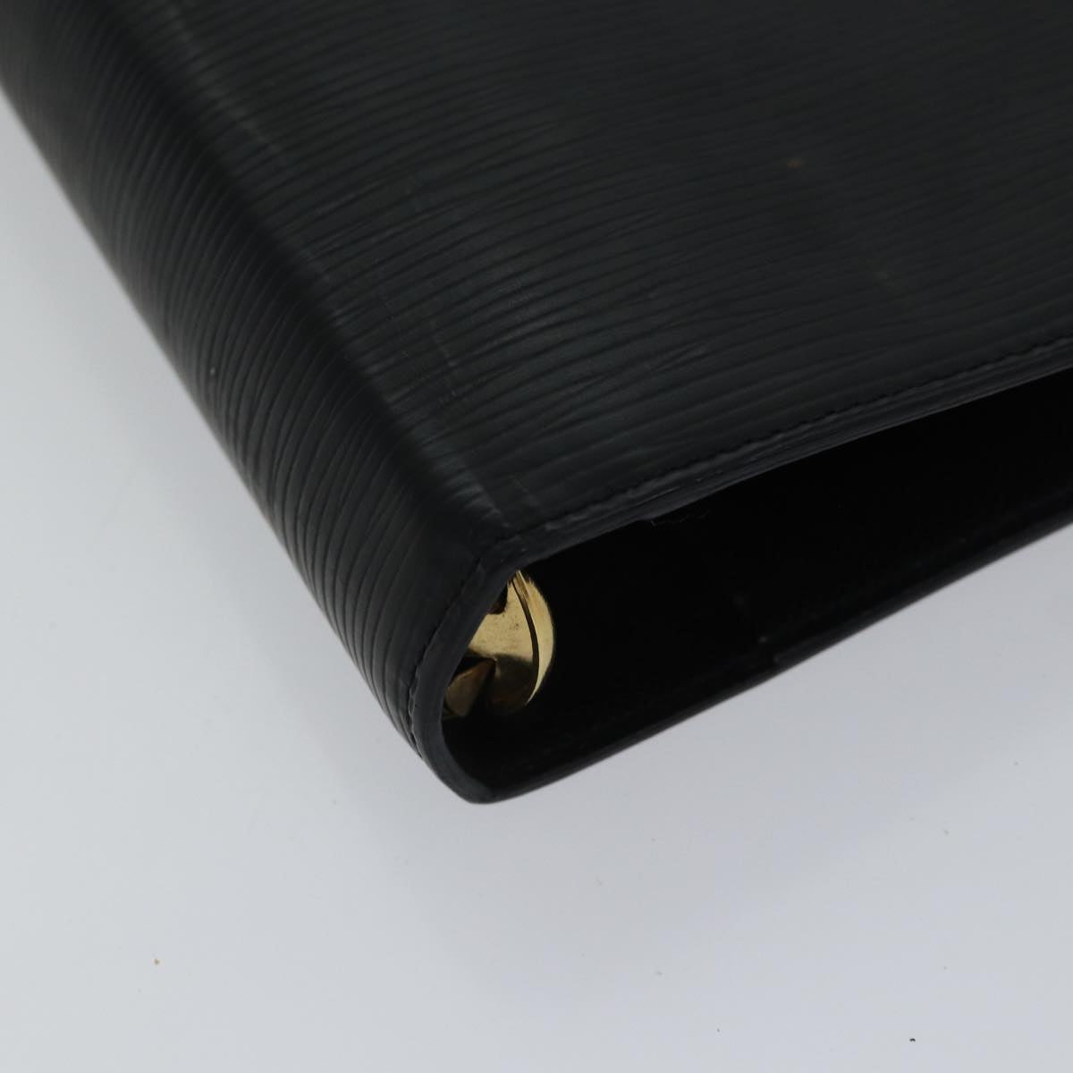 LOUIS VUITTON Epi Agenda MM Day Planner Cover Black R20042 LV Auth fm3763