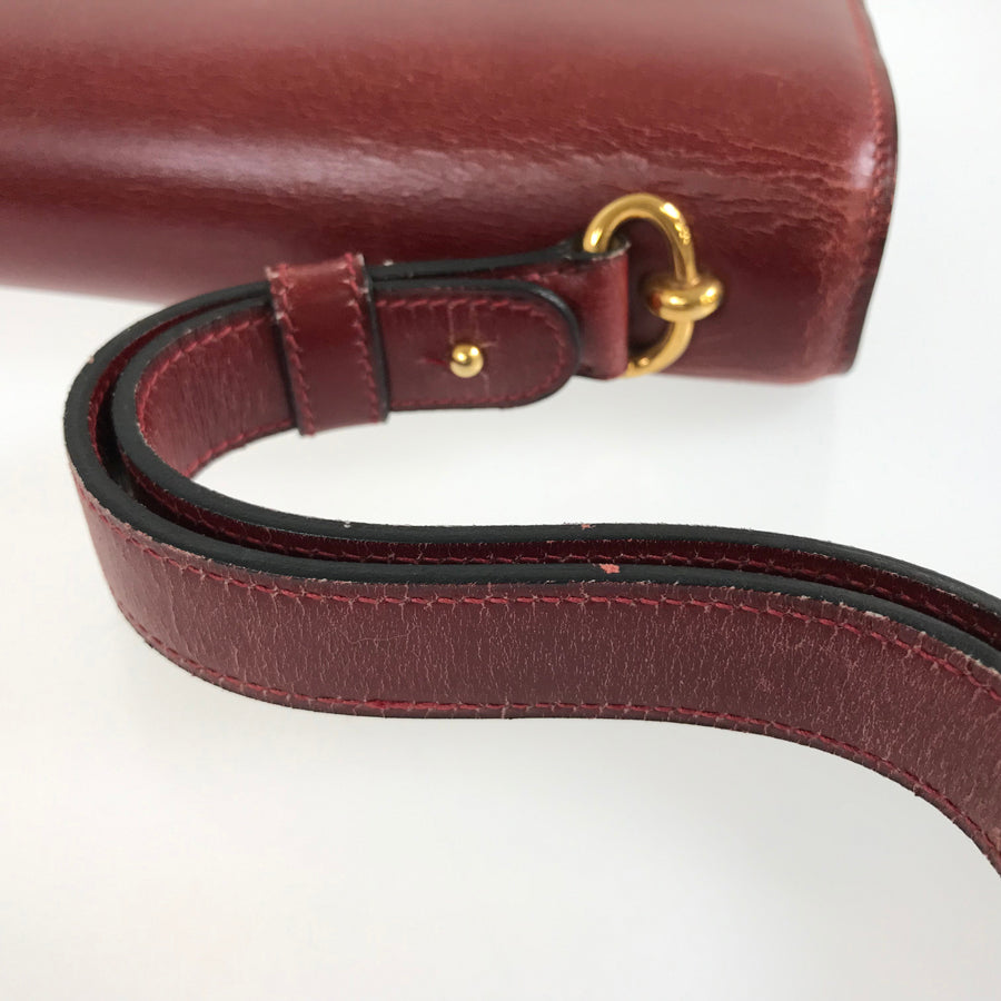 HERMES Fonds Bell ?K carved seal made in 1981 Shoulder Bag
