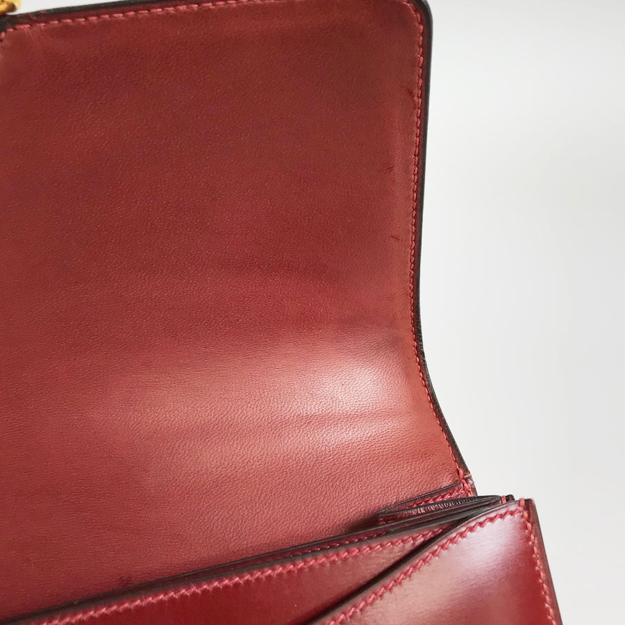 HERMES Fonds Bell ?K carved seal made in 1981 Shoulder Bag