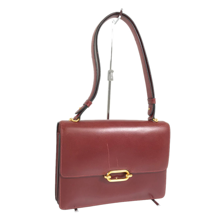 HERMES Fonds Bell ?K carved seal made in 1981 Shoulder Bag