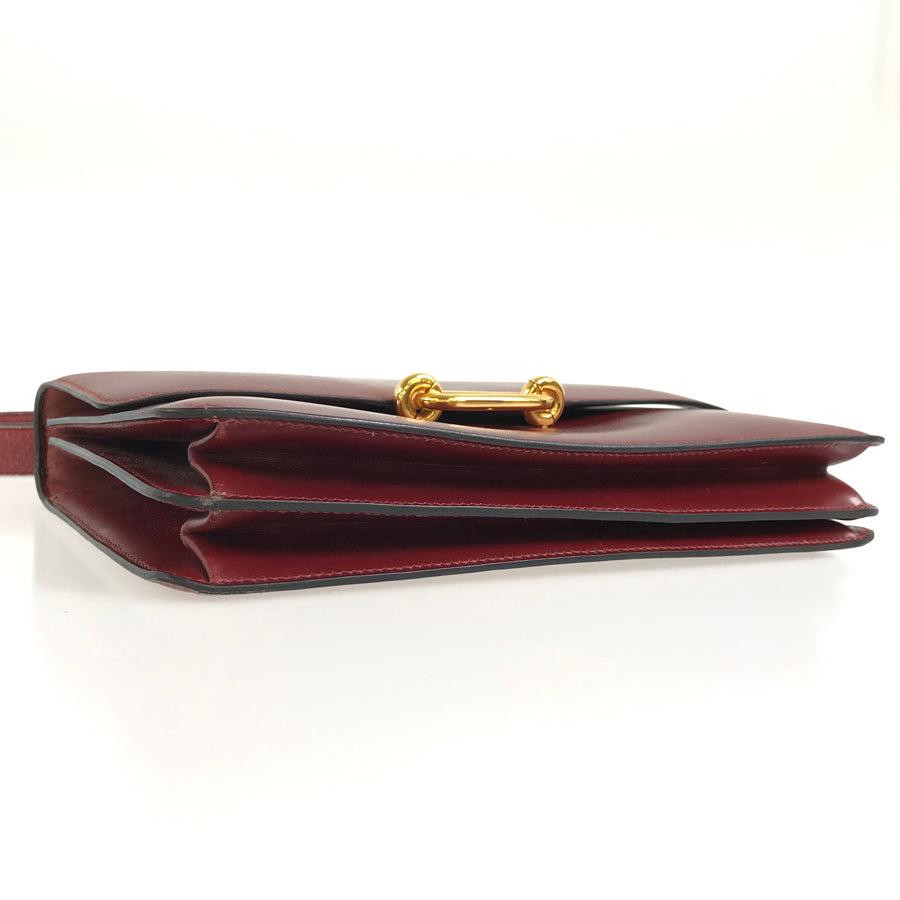 HERMES Fonds Bell ?K carved seal made in 1981 Shoulder Bag