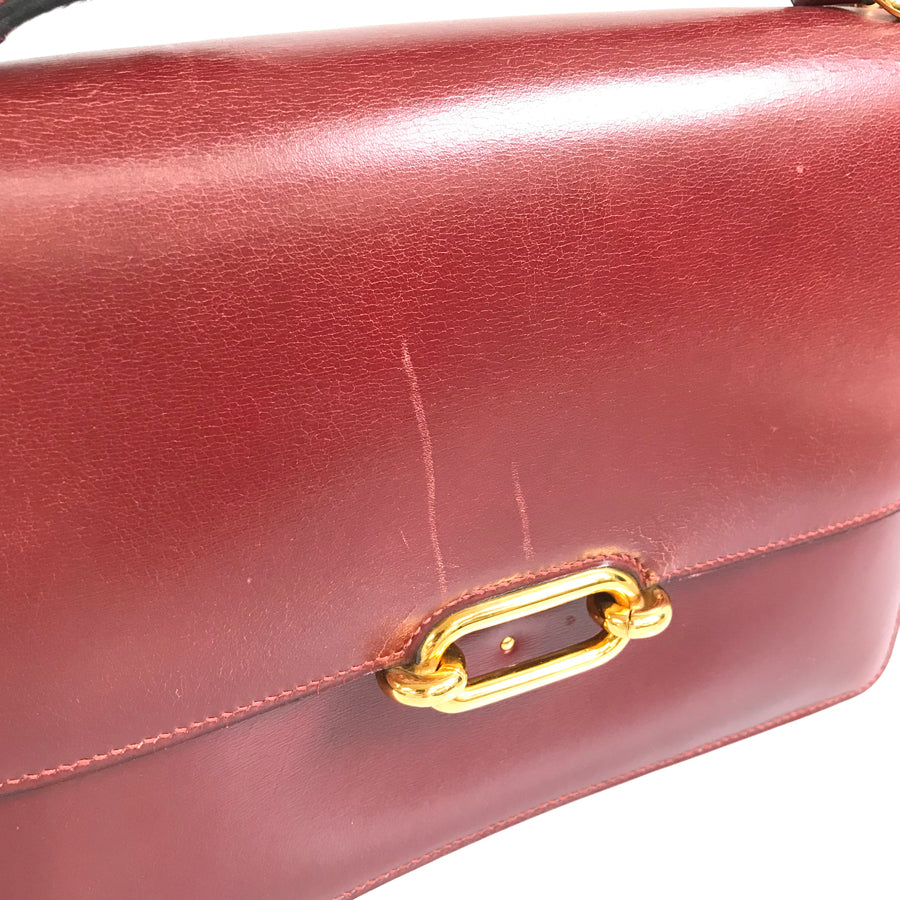 HERMES Fonds Bell ?K carved seal made in 1981 Shoulder Bag