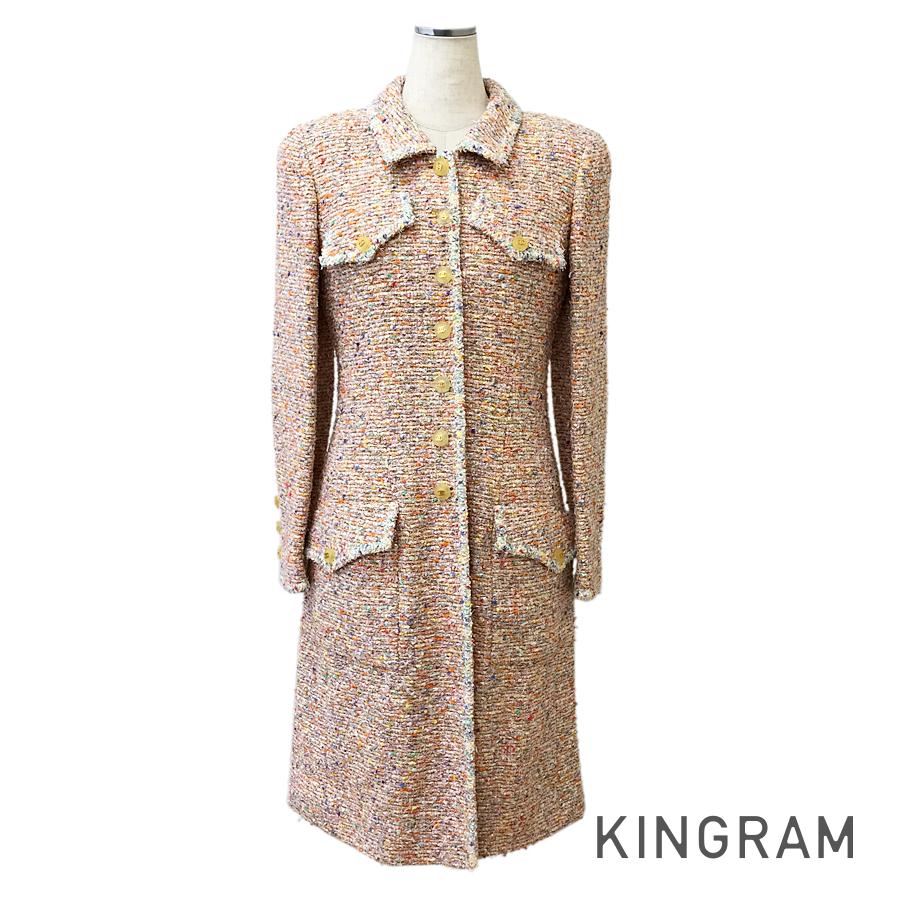 CHANEL Tweed P07981W03016 Women's Long coat