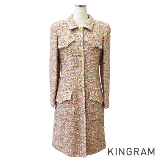 CHANEL Tweed P07981W03016 Women's Long coat