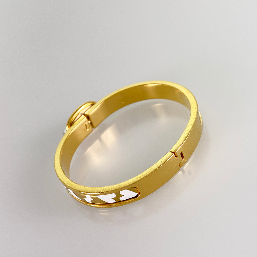 HERMES Mini Click Chaine dAncre Carte Ajoue Bangle