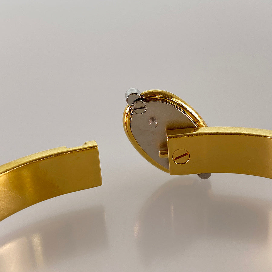 HERMES Mini Click Chaine dAncre Carte Ajoue Bangle