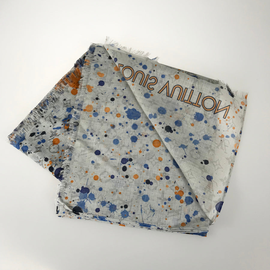 LOUIS VUITTON Ethole Paint Splash M70608 Unisex Stoles
