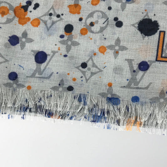 LOUIS VUITTON Ethole Paint Splash M70608 Unisex Stoles