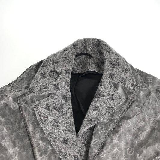 LOUIS VUITTON Monogram RW202W PAY FJOW16 Men's Long coat