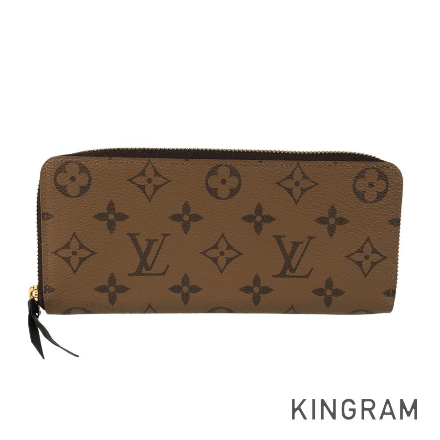 LOUIS VUITTON Monogram Reverse Portefeuille Clemence M82336 Long wallet Round zipper