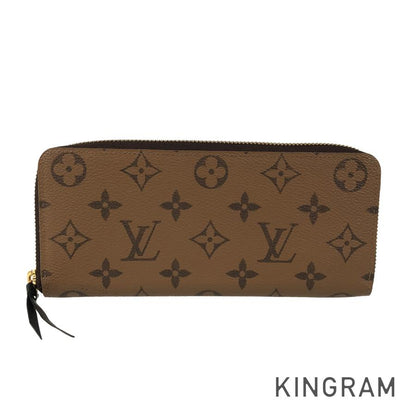 LOUIS VUITTON Monogram Reverse Portefeuille Clemence M82336 Long wallet Round zipper