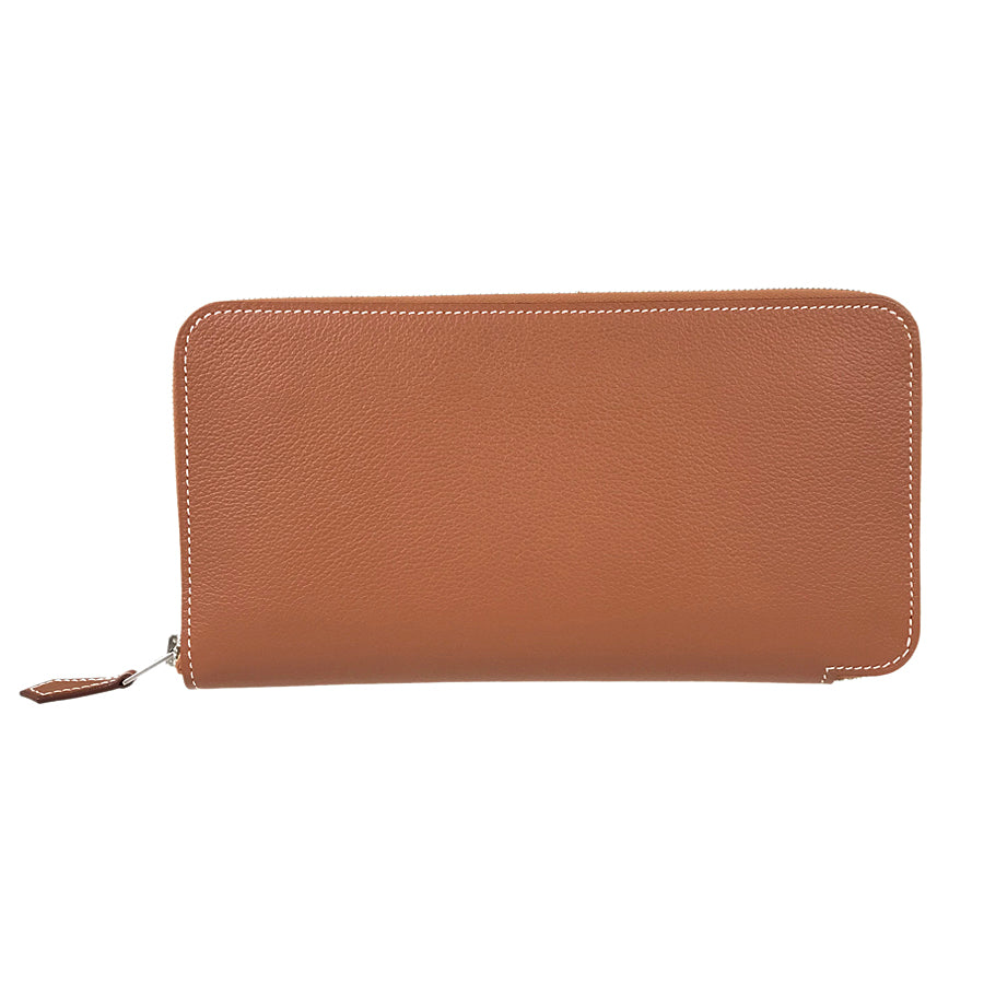 HERMES Azap Long Silkine Long wallet Round zipper