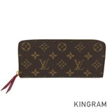 LOUIS VUITTON Monogram Portefeuille Clemence M60742 Long wallet Round zipper