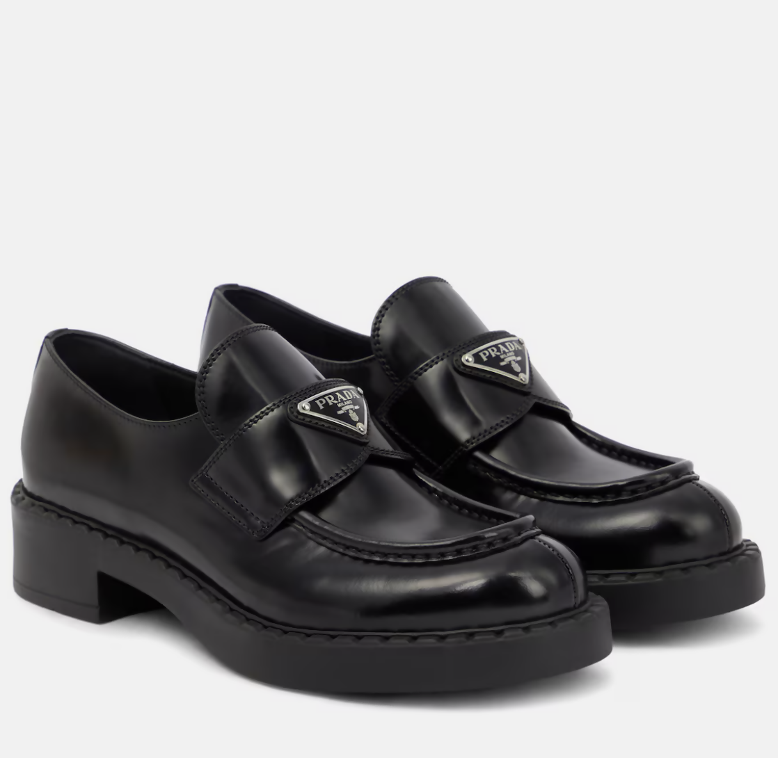 Prada Platform Leather Loafers - FULL SET