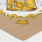 Hermes "Les Tambours" Etoupe Silk Scarf