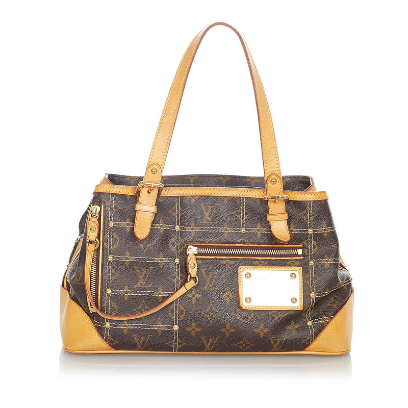 Louis Vuitton Monogram Brown PVC Leather 2way Handbag Shoulder Bag