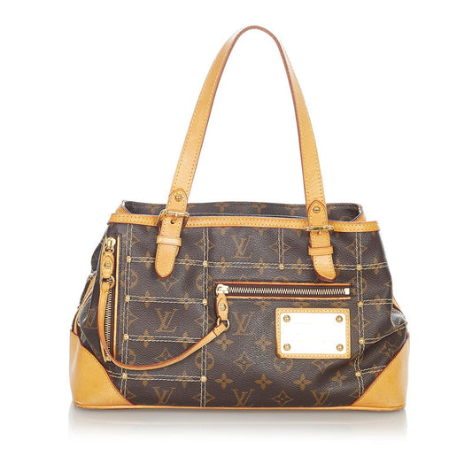 Louis Vuitton Monogram Brown PVC Leather 2way Handbag Shoulder Bag