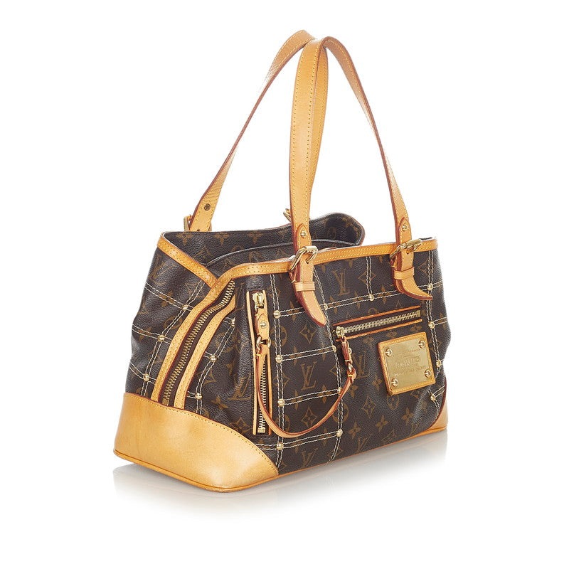 Louis Vuitton Monogram Brown PVC Leather 2way Handbag Shoulder Bag