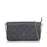 Louis Vuitton Empreinte Pochette Félicie Black Leather Chain Shoulder Bag