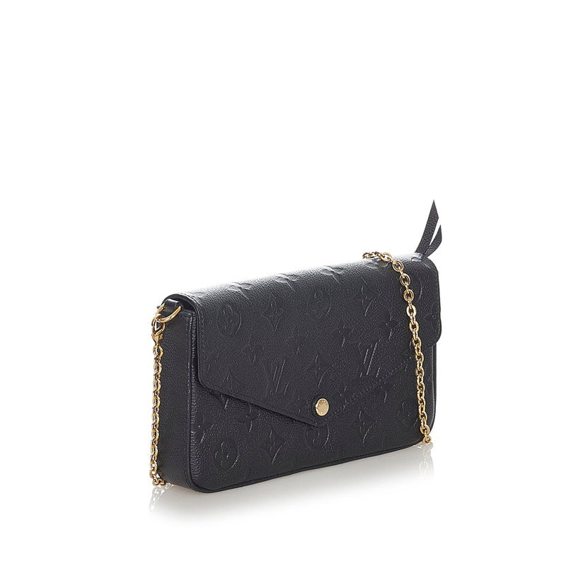 Louis Vuitton Empreinte Pochette Félicie Black Leather Chain Shoulder Bag