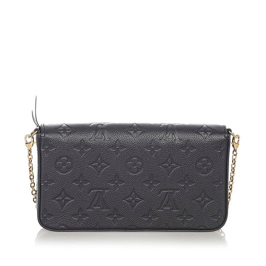 Louis Vuitton Empreinte Pochette Félicie Black Leather Chain Shoulder Bag