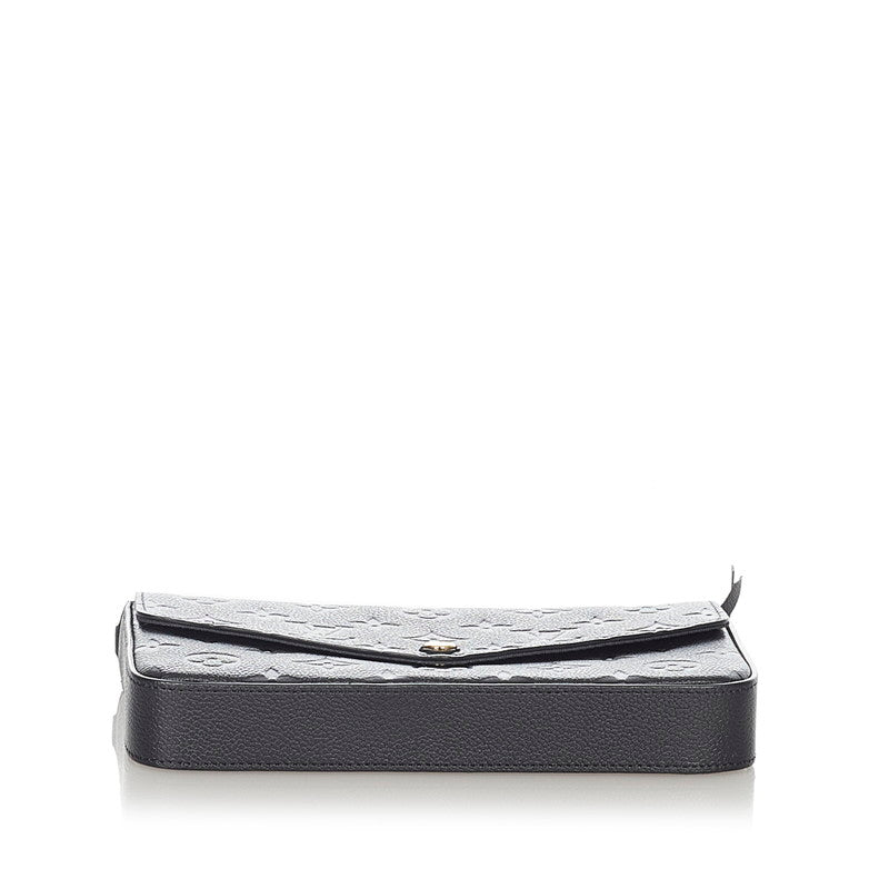 Louis Vuitton Empreinte Pochette Félicie Black Leather Chain Shoulder Bag