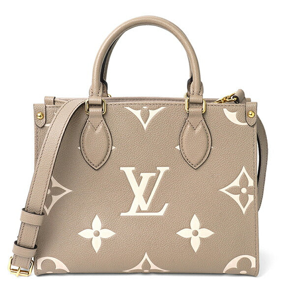 Louis Vuitton Monogram Empreinte OntheGo PM Tote Bag Creme