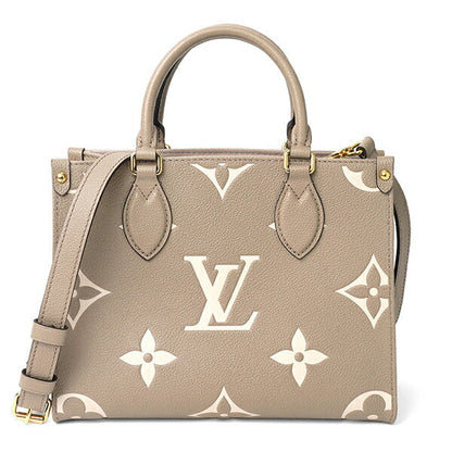 Louis Vuitton Monogram Empreinte OntheGo PM Tote Bag Creme