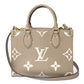 Louis Vuitton Monogram Empreinte OntheGo PM Tote Bag Creme