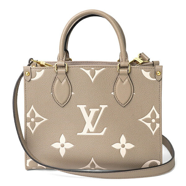 Louis Vuitton Monogram Empreinte OntheGo PM Tote Bag Creme