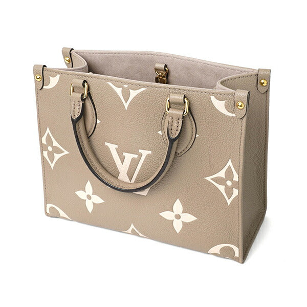 Louis Vuitton Monogram Empreinte OntheGo PM Tote Bag Creme