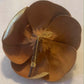 Chanel Gold Leather Camellia Brooch