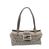 FENDI Zucchino Canvas Hand Bag Blue Navy  am1197g