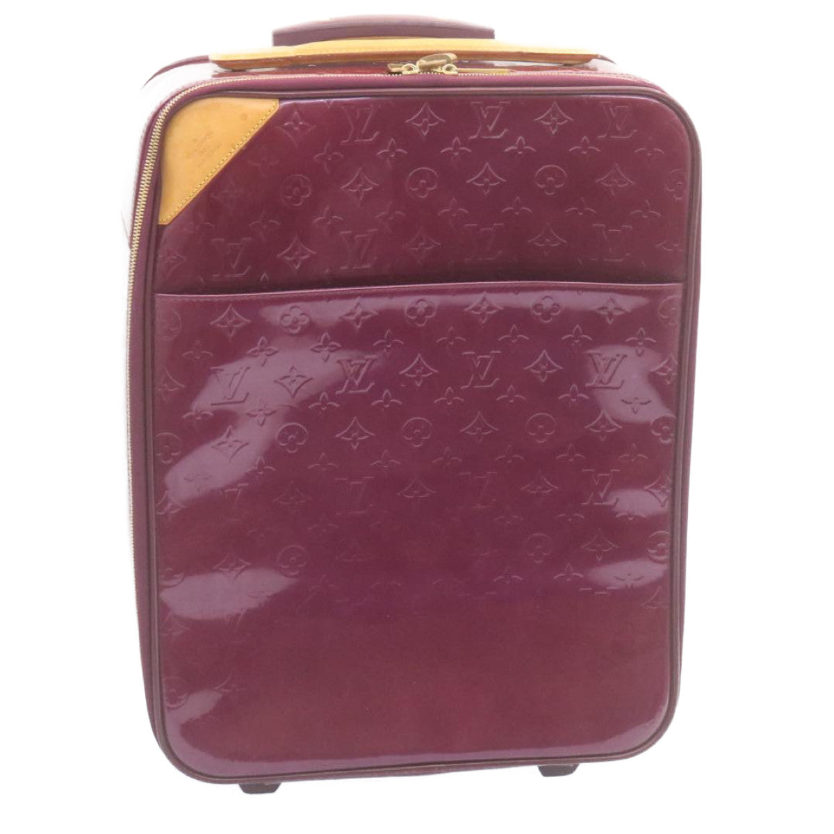 LOUIS VUITTON Vernis Pegas 45 Travel Case Orenge Sunset M93714 LV Auth am2160g