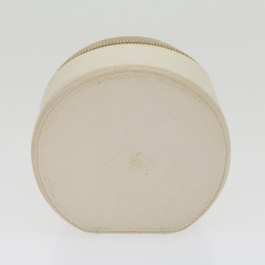 CHANEL Accessory Case Caviar Skin White CC   am2700gA