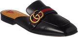 Gucci Web Leather Mules