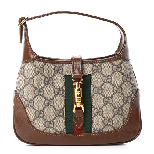 GUCCI GG SUPREME MONOGRAM MINI JACKIE 1961 HOBO BAG