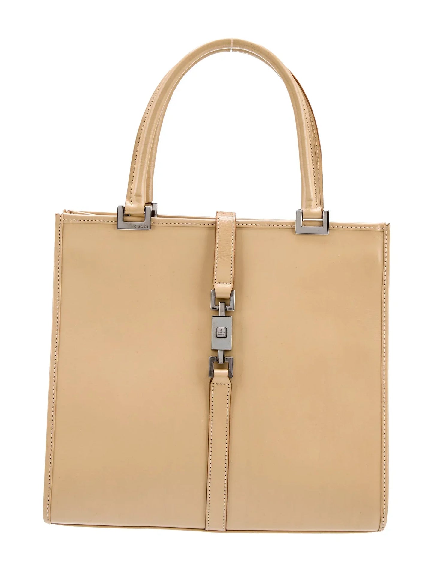 GUCCI PISTON LOCK JACKIE   CALFSKIN TOTE BAG