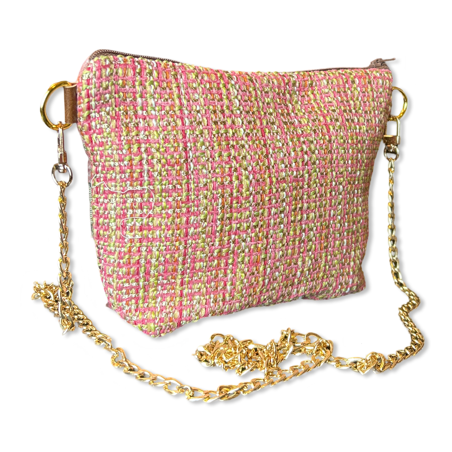 GG Logo Arabesque Pink   Silk Scarf Crossbody Bag