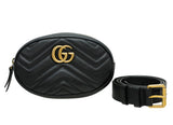 Gucci Black GG Marmont Mini Belt Bag