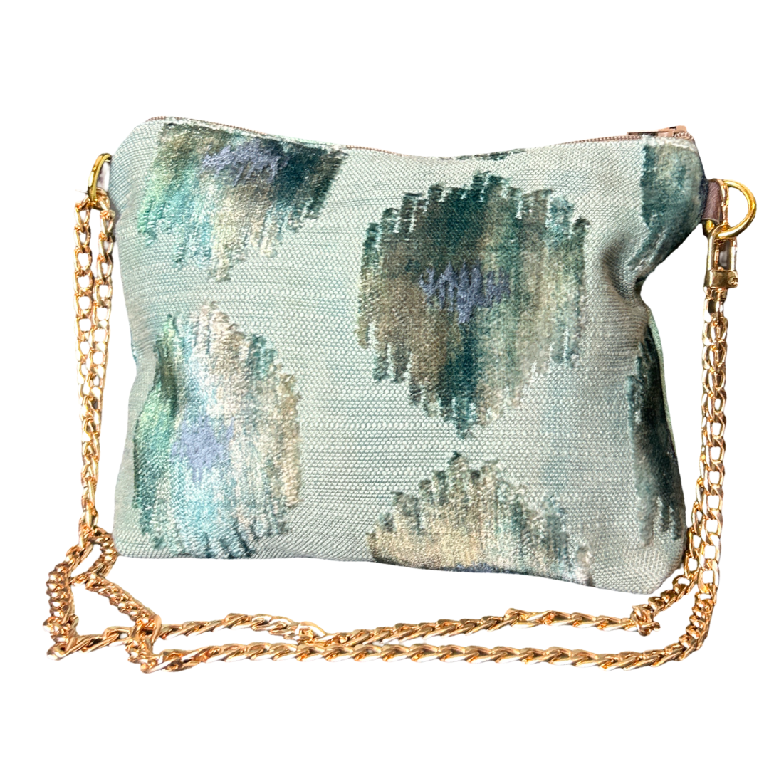 Chinoiserie Verte   Silk Scarf Crossbody Bag