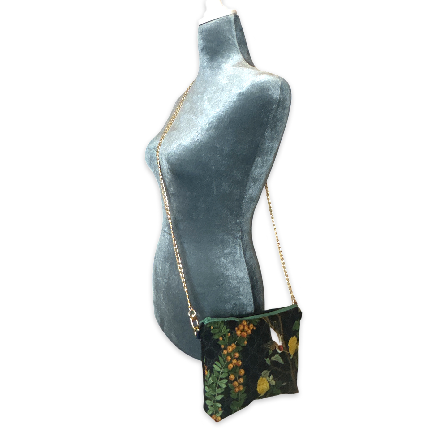 GG Chinoiserie Noir   Silk Scarf Crossbody Bag