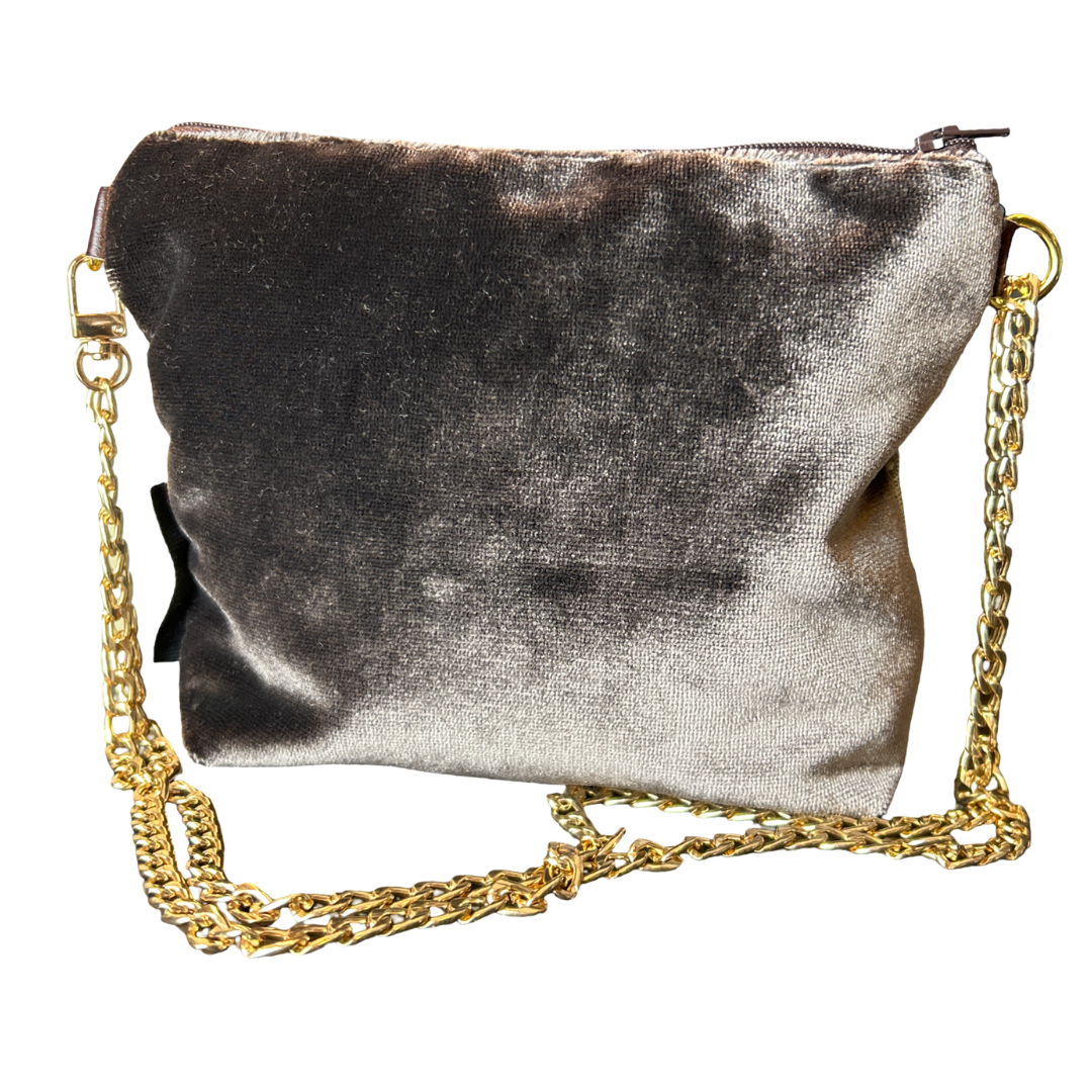 GG Logo Heart   Silk Scarf Crossbody Bag