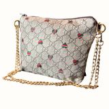 GG Logo Heart   Silk Scarf Crossbody Bag
