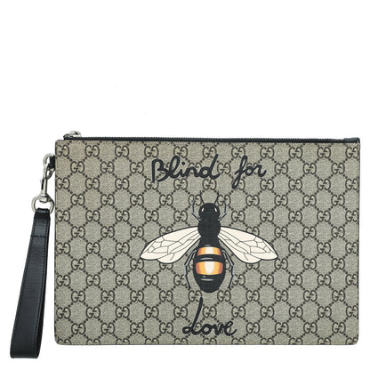 Gucci Bicolor GG Supreme Bestiary Bee Pouch