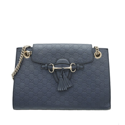 Gucci Blue Guccissima Emily Bag