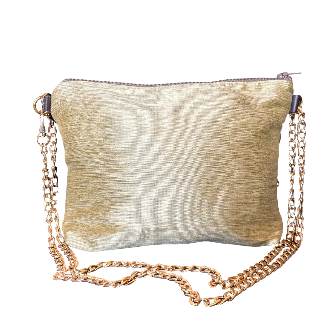 Horse Bit Noir   Silk Scarf Crossbody Bag